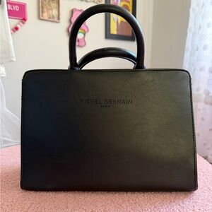 Michel Germain Black Leather Tote